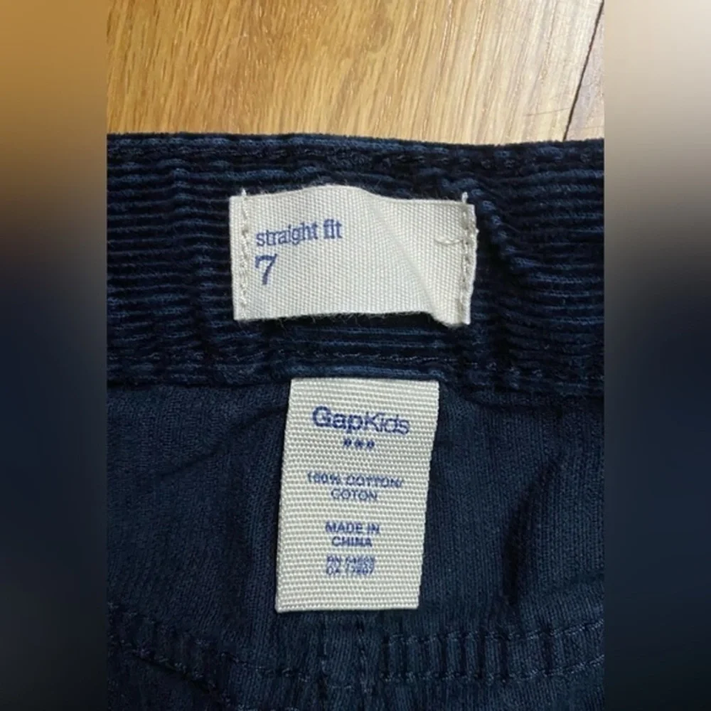 Gap Kids Navy Corduroy Pants Straight Fit Size 7